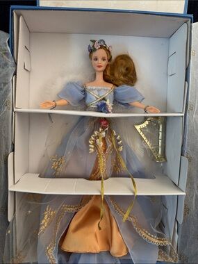 Barbie Harpist Angel Doll in Pale Blue Gown